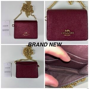 NWT Coach Burgundy Crossbody Bag